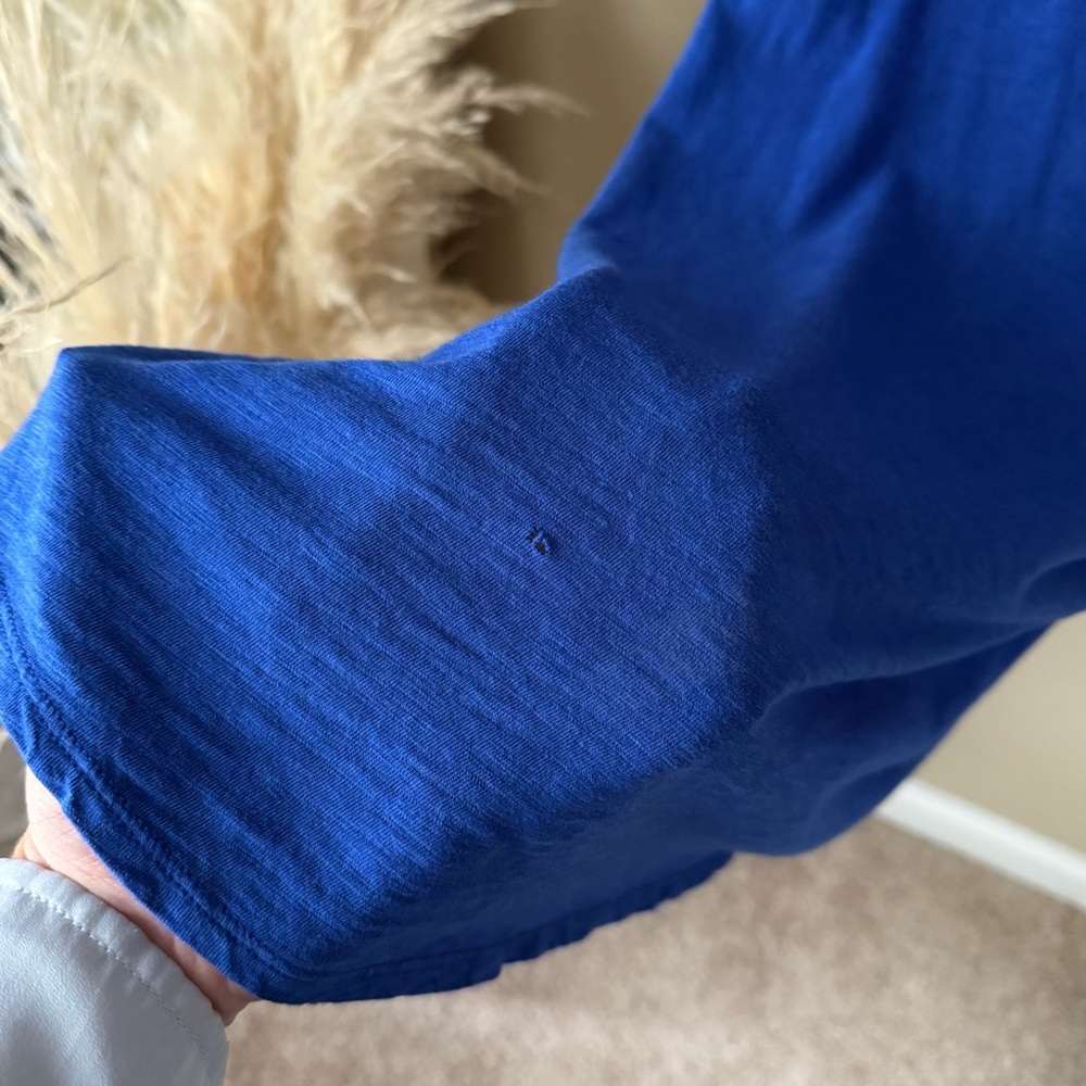 Express Racer Back Tank Dress High-Low Dress Mini Front Pocket Royal Blue Casual - Picture 5 of 5
